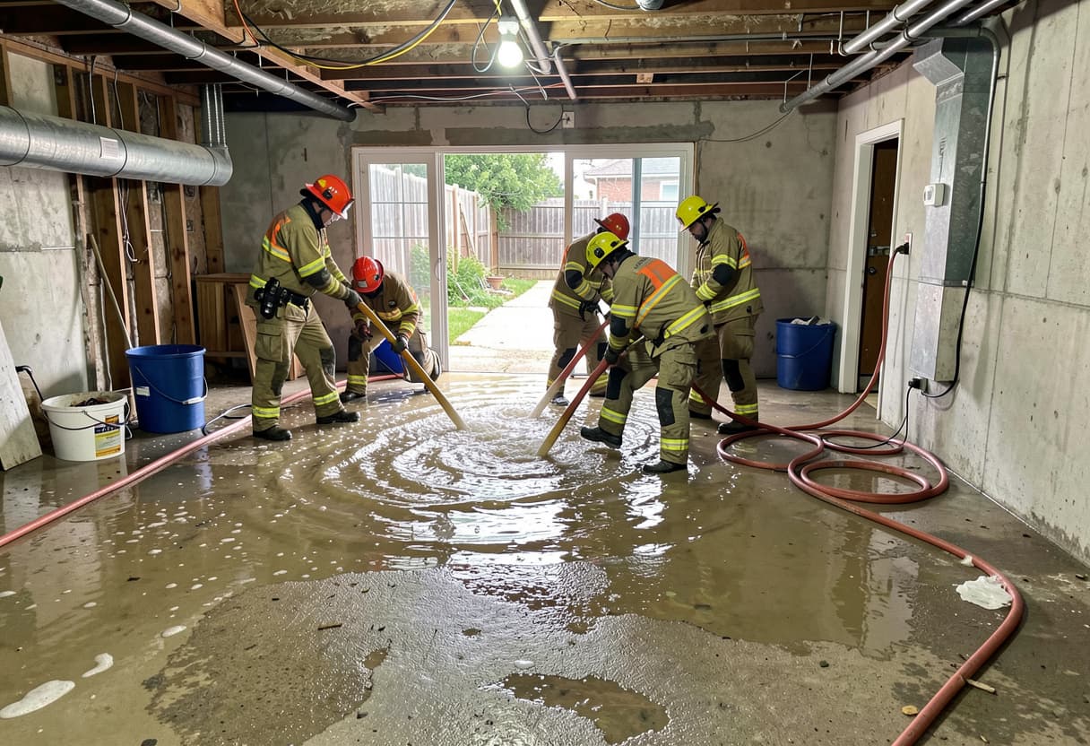 Emergency water extraction in progress